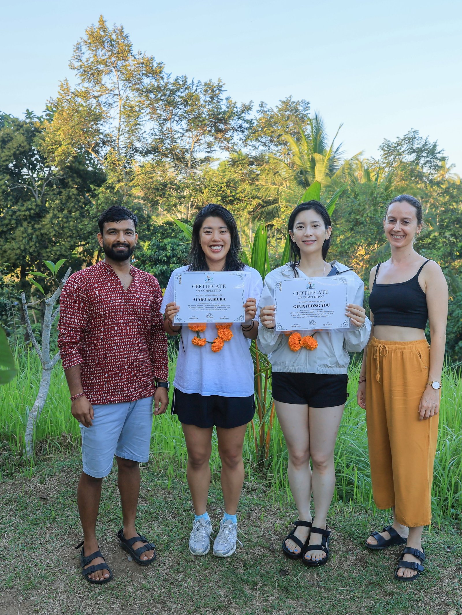 Yoga teacher training certification